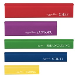 Cutlery-Pro Knife Blade Guards Assorted Transparent Jewel Colors, Set of 5, Multicolor