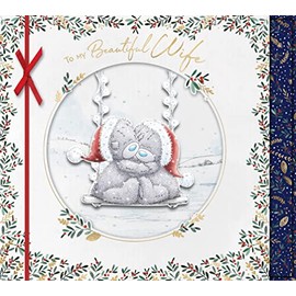 Me to You Wife Bears On Swing Christmas card