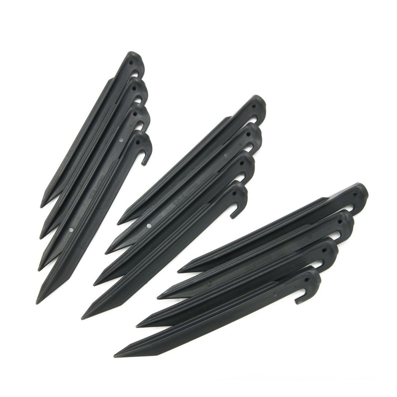 JUSTCAMP Tahoma Tent Pegs - Plastic, Impact Resistant, Lightweight, Robust,