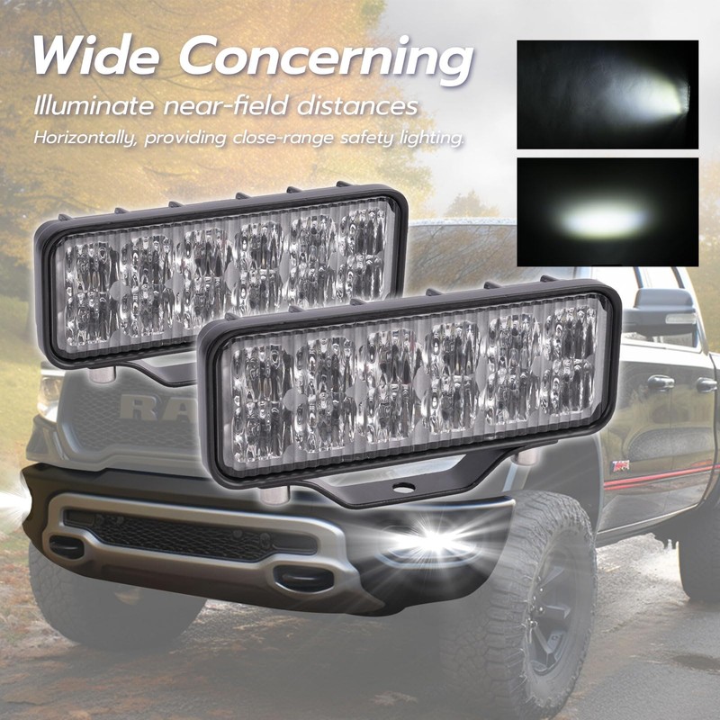 JIEPENG 6 inch LED Light Bar 2PCS 120W 8000Lm Off