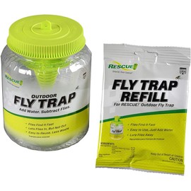 Rescue Outdoor Reusable Fly Trap Canister 4 Pack