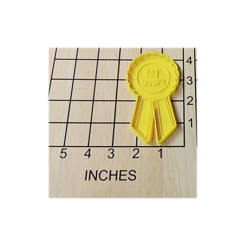 First Place Ribbon Shaped Fondant Cookie Cutter and Stamp #1151