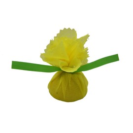 Regency Wraps Lemon Wraps Lemon Covers, Yellow with Green Ribbon, 100 Count Wedge Bags, For Seed-Free Squeezing Over Seafood, Works for Lemon Halves or Wedges