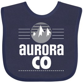 inktastic Aurora Colorado Vacation Travel Baby Bib Navy Blue 44fb5