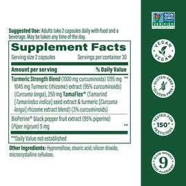 MegaFood Fast-Acting Turmeric Supplement - Clinically Studied Joint Support For Men and Women - 1,000 mg Curcuminoids Per Serving & Black Pepper - 60 Turmeric Curcumin Supplement Capsules, 30 Servings