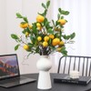 Xshelley 2 Bunches Artificial Lemon Branches,8 Head Fake Lemons Stems,