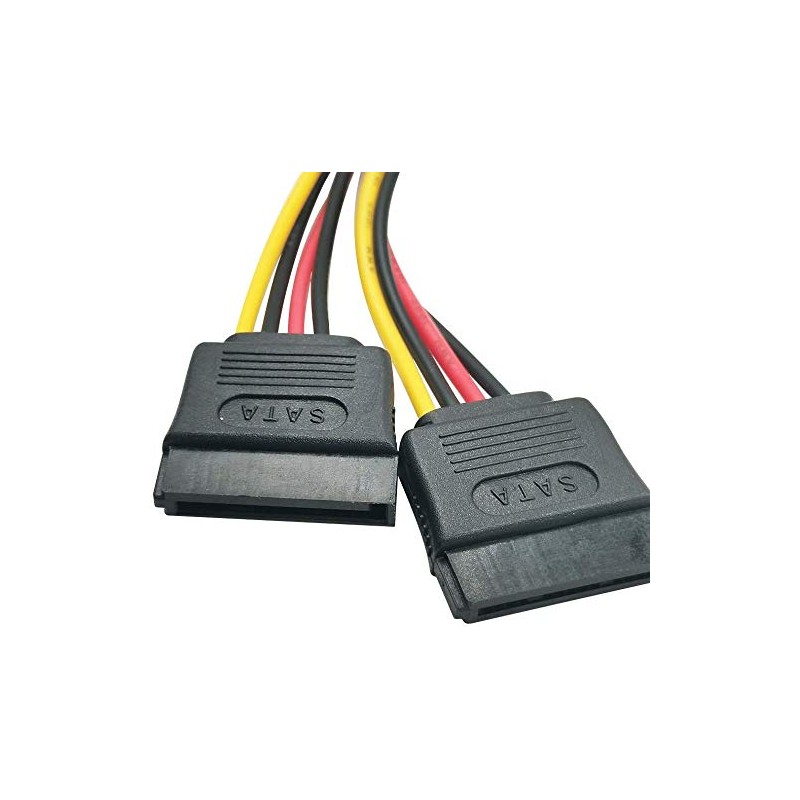 Multibao 15 Pin Sata Male to 2 Sata Female Power