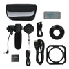 4K Video Camera with Remote Control Microphone Lens Hood 18X