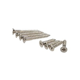 YJB PARTS Escutcheon Screw Front and Rear 8 Piece Set Made in Japan (Milm, Nickel)