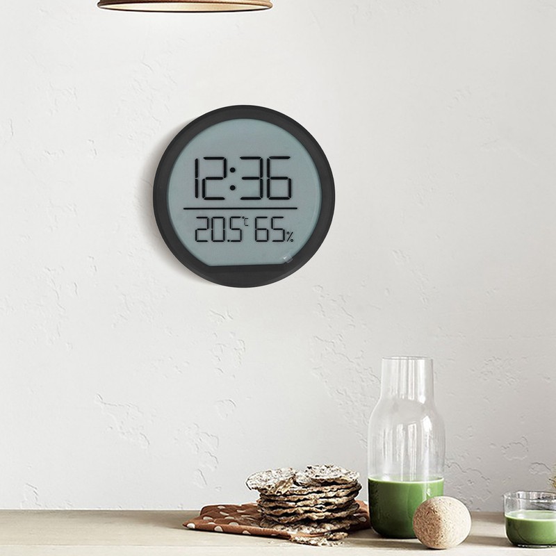 Indoor Thermometer Hygrometer Multifunction Thin Accurate Wall Mounted Digital Alarm