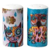 Cat & Owl Cat and Owl Salt-Pepper Shaker Set, Multi-Colour