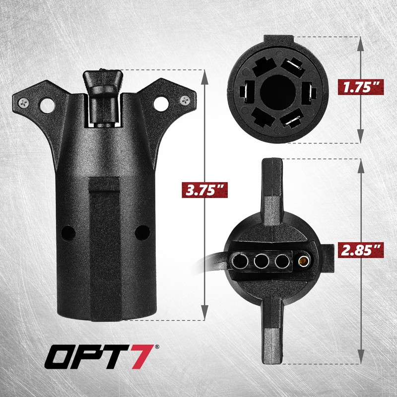 OPT7 7 to 4 Pin Trailer Adapter w/Tester, 7 Way