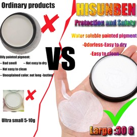 30g Classic Face and Body Paint for Kids and Adults, Red+Yellow Colour, Water Based, Easily Washable, Non-Toxic, Makeup, Body Painting for Parties, for Ages 3+