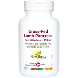 New Roots Herbal - Grass-Fed Lamb Pancreas - Pure Glandular 450mg -90 Tablets - Pancreatic Enzymes Supplements - Pancreas Support - Pancreas & Vitamin C(Ascorbic Acid) Capsules - Digestive Enzyme Supplements