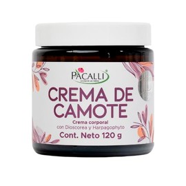 Crema de Camote Pacalli con Harpagophyto y Dioscorea 120g – Crema Corporal de Origen Natural para Molestias Musculares y Uso Diario