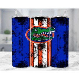 Florida Gators College Football Basketball Stainless Steel Tumbler  20 Oz Grunge