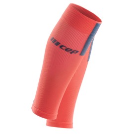 CEP - CALF SLEEVES 3.0 for men | Sleeves for precise calf compression in coral/grey, size V
