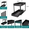 petisal Under Sink Organizer -2 PACK|Pull Out Bathroom Organizer|2 Tier