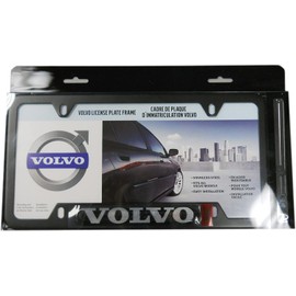 Volvo Genuine License Plate Frame, Matte Black Finish, Stainless Steel contruction, Fits All Models (8640218)