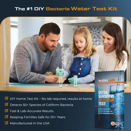 Watersafe® Bacteria Water Test Kit – USA-Made – Results as Fast as 6 Hours – Detects Coliform (Inc. E. coli) & Non-Coliform Bacteria in Drinking, Well & Tap Water – Lab-Quality Testing – 2 Pack