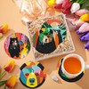 EWJRNSF 6 PCS Diamond Painting Art Coaster Set with Holder