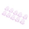 100pcs Paper Clips Portable Mini Electroplating Purple Cute Radish Shape