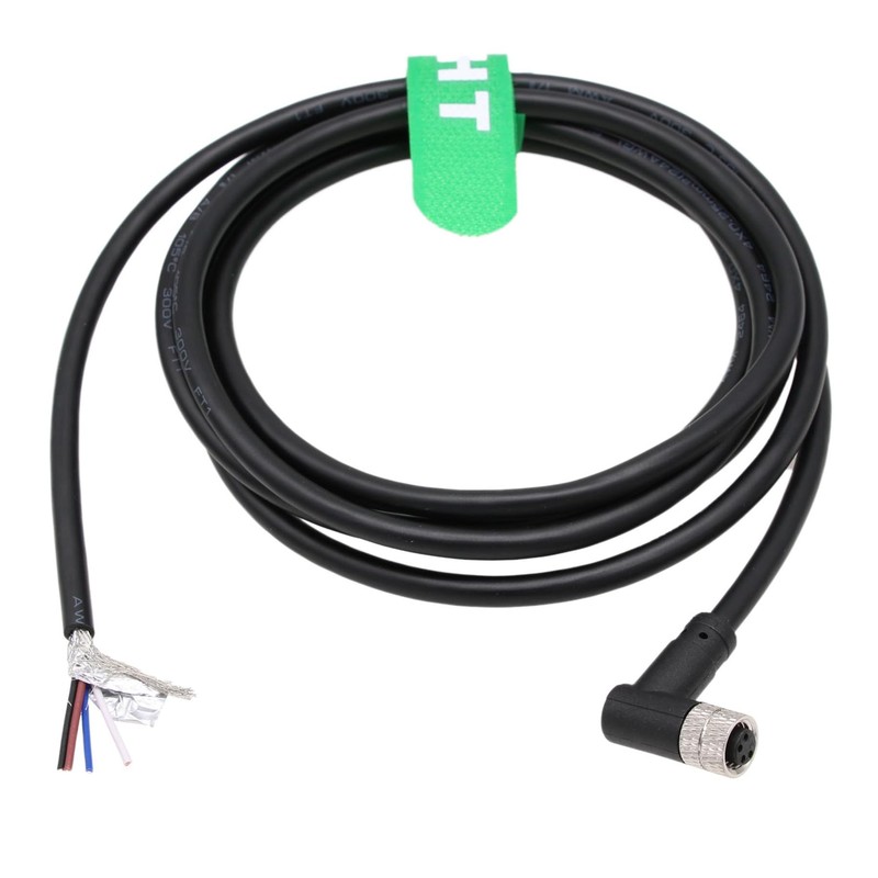 HangTon M8 4 Pin Female 90 Degree Data Power Cord