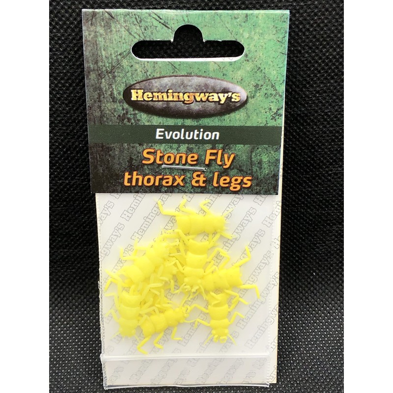 Hemingway's Evolution Yellow Stonefly Tying Set for Fly Fishing (Medium)