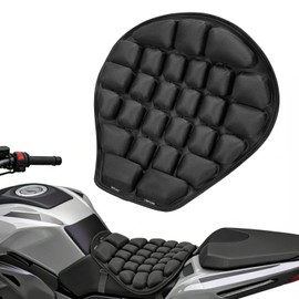 JFT Inflatable Motorcycle Seat Cushion with Built-in Pump, Non-Slip Air Pad