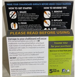 Bandle B. Liquid Chalk Markers 8 Vibrant colors erasable non-toxic water-based reversible