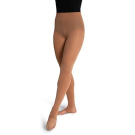 Capezio Womens Ultra Soft Self Knit Waistband Stirrup Tight, Toasted Almond, Large-X-Large US