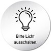 Türschilder24 XXL door sign, diameter 100 mm, sign "Bitte Licht