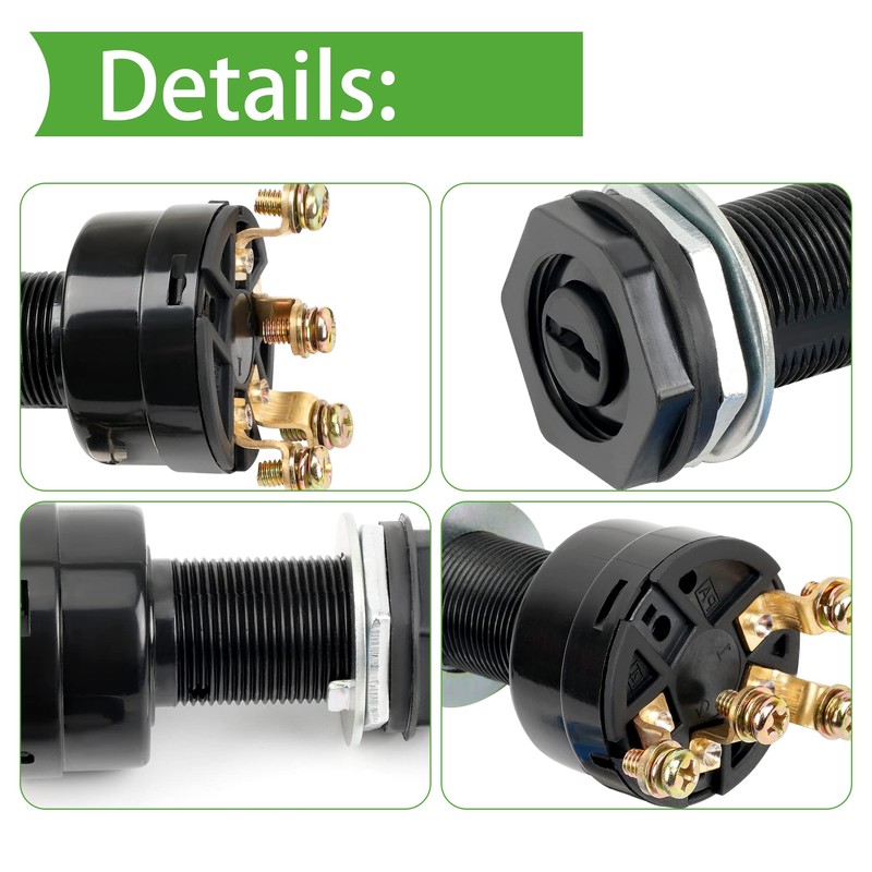 10L0L 12 Volt Ignition Key Switch for Club Car DS,