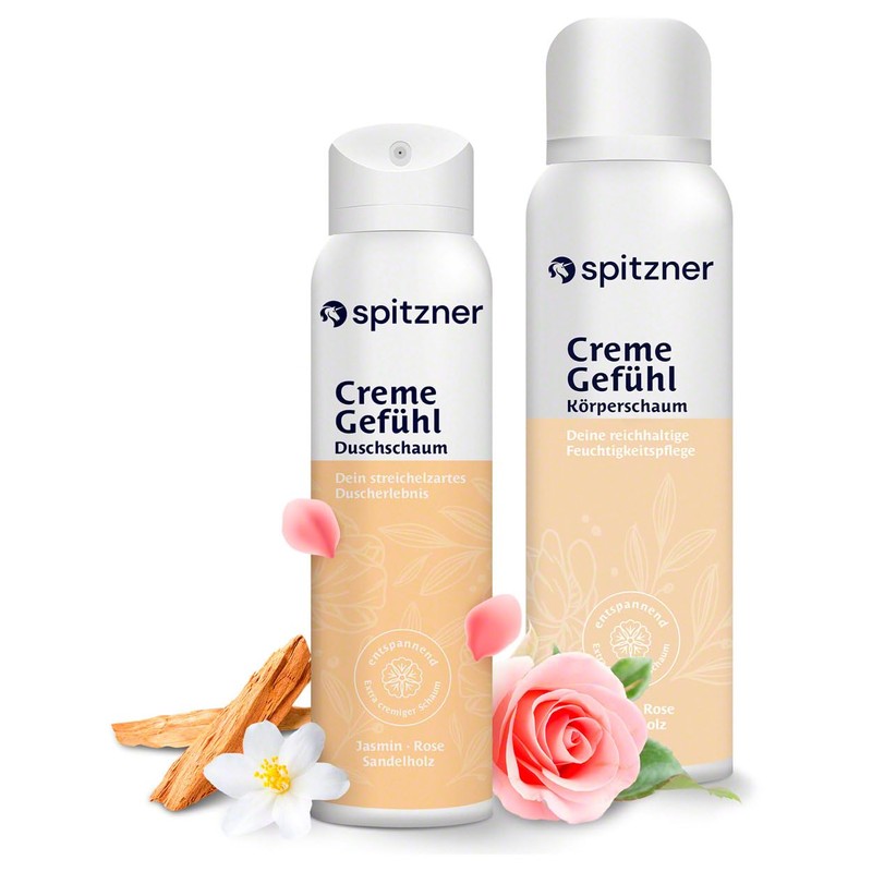 Spitzner Körperpflege-Set CremeGefühl, 2-tlg., 1x Duschschaum 1x Körperschaum