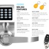 Electronic Smart Door Lock, Keyless Entry with Keypad, Key Fobs,