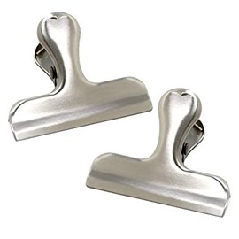Norpro Stainless Steel Bag Clips, 2-Piece, Silver