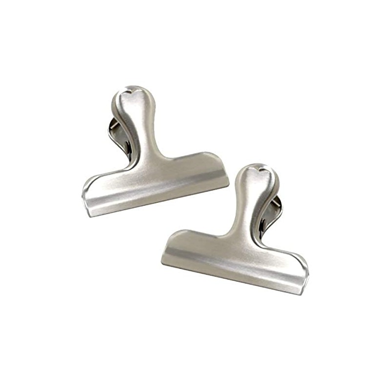 Norpro Stainless Steel Bag Clips, 2-Piece, Silver