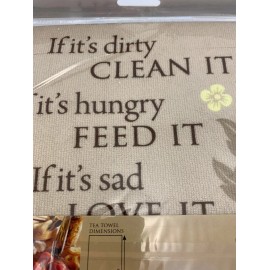 History & Heraldry Sentiment Tea or Kitchen Towel - Risk - House Rules - Peace - Friends - Aunts - House Rules