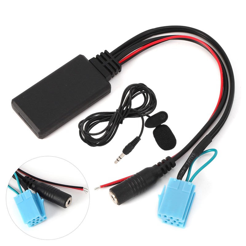 8Pin Bluetooth AUX IN Cable Adapter with Microphone Handsfree Calling
