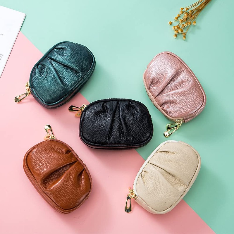 Yocipa Genuine Leather Coin Purse, Women's Cute Multi-functional Mini Double