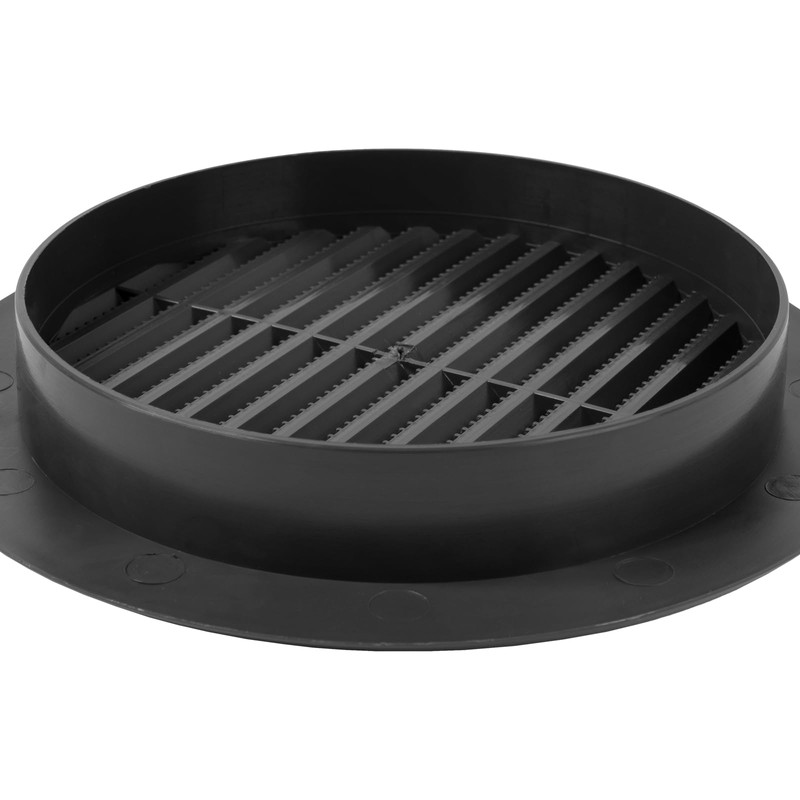 Vent Systems 6" Inch Black Plastic Soffit Vent Cover –