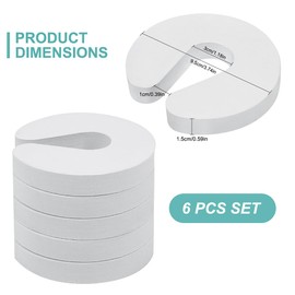 SWKJ Door Finger Guards, 6 Pcs Baby Proof Door Slam Stoppers, White Foam Door Safety for Children for Preventing Finger Pinch Injuries, Safety Door Protector for Baby Child Pet Finger Protection