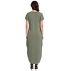 Women's Summer Casual Loose Sundress Long Dress Short Sleeve Crewneck