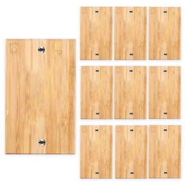 10PC Solid Wood Single Toggle Light Switch Plate 4.5" X 2.76" Bamboo Light Switch Cover Quality Raw Wooden Decorative Blank Light Switch Cover Plate