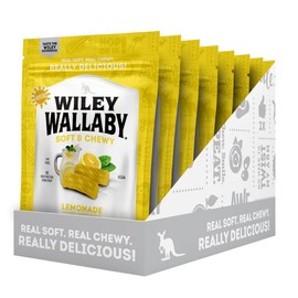 Wiley Wallaby Licorice- Lemonade - Qty: Display Box- 8 Bags