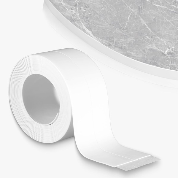 Cinta de calafateo blanca autoadhesiva impermeable, 3.8cmx3.2m cinta selladora de