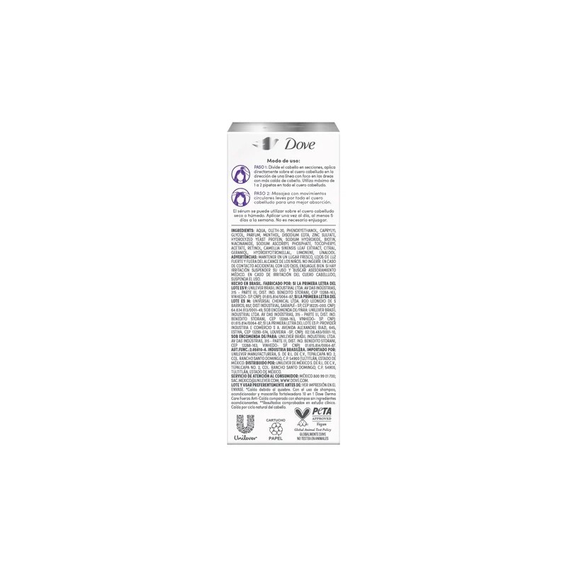 Serum Capilar Fuerza Anti-caida Derma Care 50ml Dove