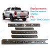 GMC 6PCS Matte Black Door Rear Elevation Canyon 4X4 Emblems