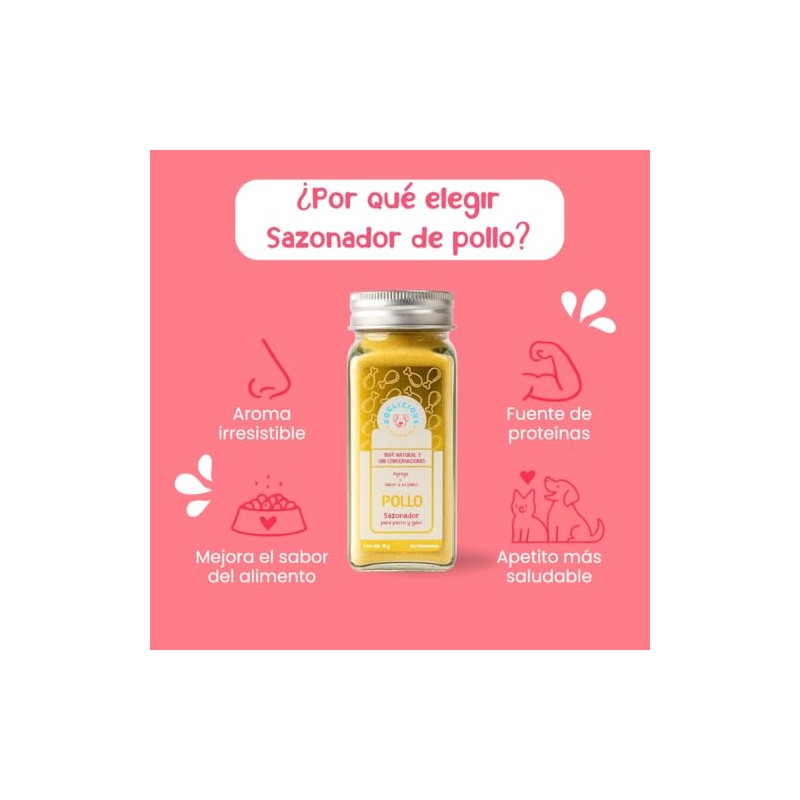 Sazonador para Perros y Gatos 70 g de Pechuga de
