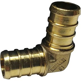 50 Pieces XFITTING 1/2" Pex Elbow, Pex B Crimp Version, Brass
